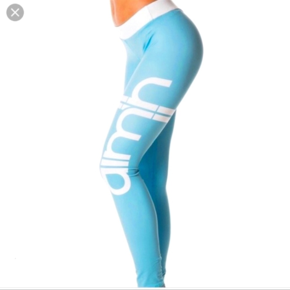 Aimn Blue Stripe Leggings - Size Medium